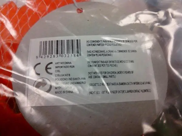 Photo from the official notice: Funny Toys educational toy — choking & strangulation risk