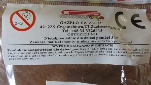 Foto do aviso oficial: Gazelo Toys Autko [Toy car] Carro de brinquedo — risco: Engasgamento