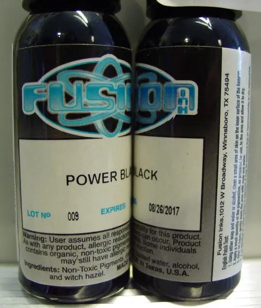 Photo de l’avis officiel: Fusion Power Black Encre de tatouage — risque: Risque chimique
