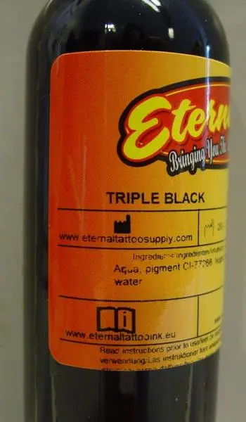 Photo de l’avis officiel: Eternal  Ink Triple black Encre de tatouage — risque: Risque chimique (A12/0656/17)