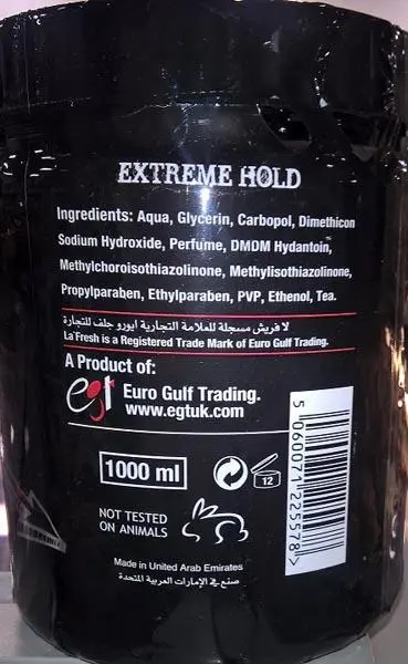 Foto dell’avviso ufficiale: La Fresh Synite 1) Spiky Hair Gel - Firm Look;  2) Spiky Hair Gel Extreme Hold Prodotto per la cura dei capell — rischio: Rischio chimico