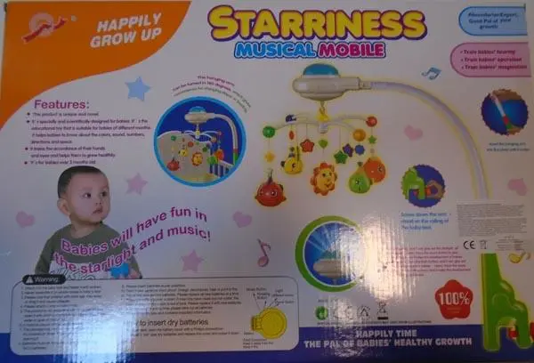 Photo de l’avis officiel: Starriness Musical mobile Mobile des bébés — risque: Étouffement