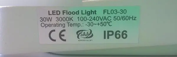 Foto do aviso oficial: inLED LED Flood Light Projetor LED — risco: Choque elétrico