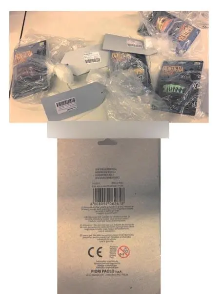 Photo de l’avis officiel: Fiori Paolo Dentiera Horror ('Horror' false teeth) Accessoires pour vêtements fantaisie — risque: Risque chimique
