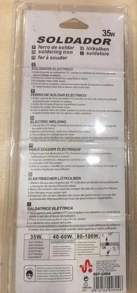 Foto do aviso oficial: SANDA SOLDADOR / Soldering Iron Ferro de solda — risco: Choque elétrico