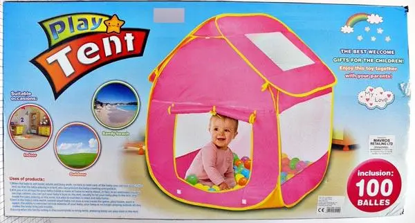 Foto do aviso oficial: YUANDONG Play Tent Barraca de brinquedos com bolas de plástico — risco: Queimaduras