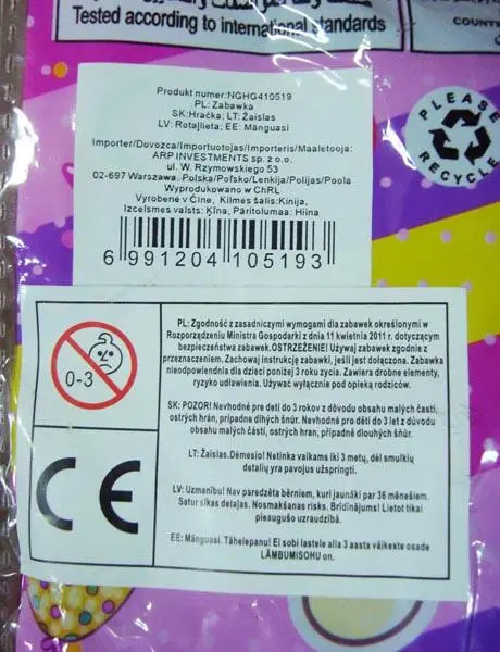Foto dell’avviso ufficiale: Happy day Zabawka [Toy] Giocattolo di plastica — rischio: Rischio chimico