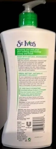 Photo from the official notice: ST. Ives 1) Daily Hydrating 2) Intensive Healing 3) 24 Hr Deep Restoring skincare product — chemical risk