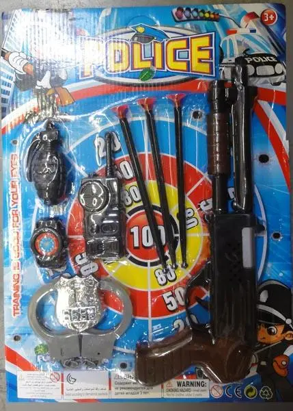 Foto aus der offiziellen Meldung: PRO EXIMP Police / Zestaw policyjny Spielzeug-Polizei-Set — Risiko: Ersticken