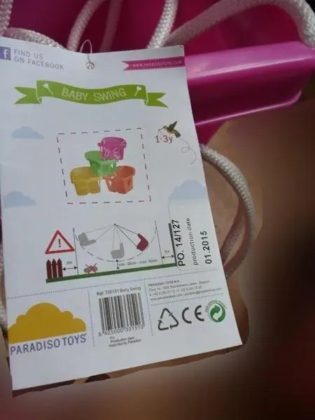 Foto do aviso oficial: Paradiso Toys Baby Swing Balanço do bebé — risco: Estrangulamento