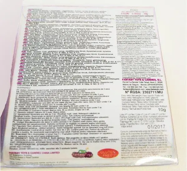 Photo from the official notice: Fantasy Toys &amp; Candies plastic toy with sweets — chemical risk