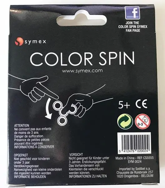 Photo de l’avis officiel: SYMEX COLOR SPIN LED Fidget spinner — risque: Blessures