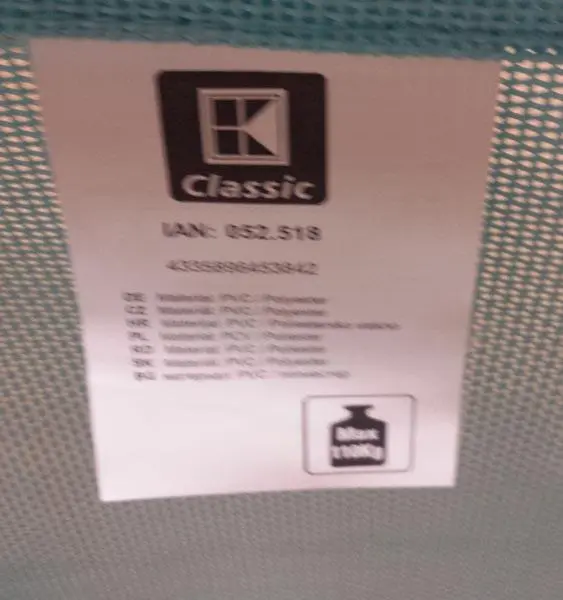 Photo from the official notice: K classic (by Kaufland) Dreibeinliege - Three-legged Lounger sun  lounger — injuries risk