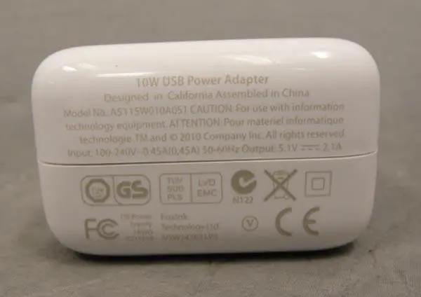 Photo de l’avis officiel: Foxink 10W USB Power Adapter Unité d’alimentation électrique — risque: Choc électrique & Incendie