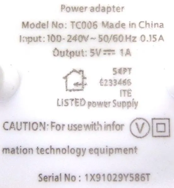 Photo de l’avis officiel: Power Adapter Unité d’alimentation électrique — risque: Choc électrique & Incendie (A12/0930/17)