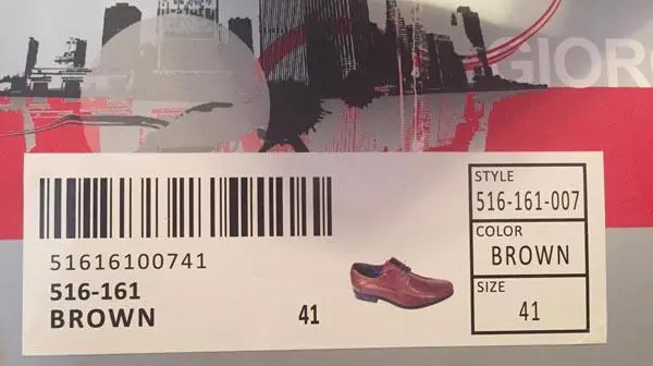 Foto dell’avviso ufficiale: VOI &amp; NOI Giorgio Rinaldi Scarpe da uomo — rischio: Rischio chimico