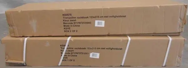 Photo from the official notice: Thys Toys Trampoline rechthoek 153 x 215cm ('Rectangular trampoline 153 x 215cm') — injuries risk