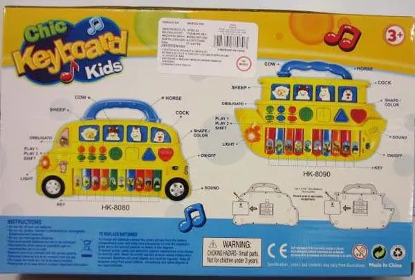 Photo from the official notice: Enjoy Chic Keyboard Kids musical toy — choking risk