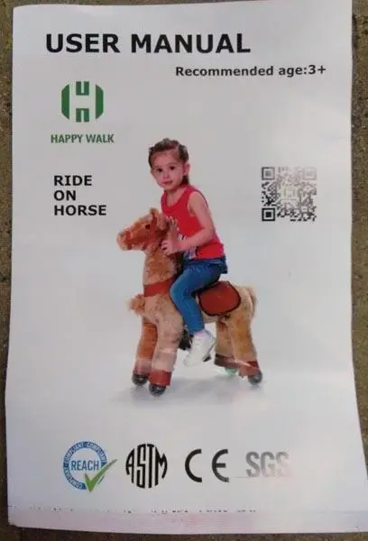 Foto do aviso oficial: Happy Walk Animal Scooter Brinquedo de passeio — risco: Ferimentos