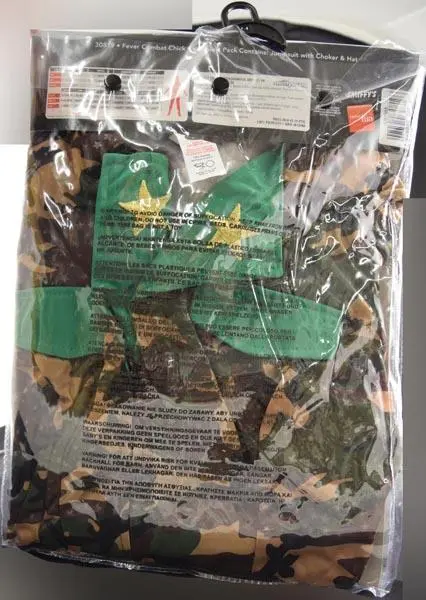 Foto aus der offiziellen Meldung: Smiffy's / Serious Fun FEVER - Combat Chick Fancy-Kleid Kostüm — Risiko: Umwelt
