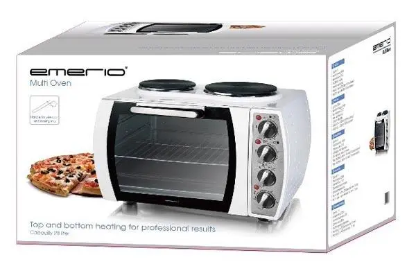 Photo de l’avis officiel: Emerio Multi Oven Mini four 2-en-1 avec plaques de cuisson — risque: Choc électrique