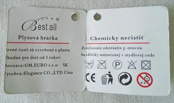 Foto do aviso oficial: Best All Plysová hracka Boneca de tecido — risco: Engasgamento