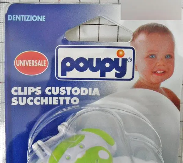 Photo de l’avis officiel: poupy Clips custodia succhietto/Clip dummy holder Porte-soleil — risque: Coupures