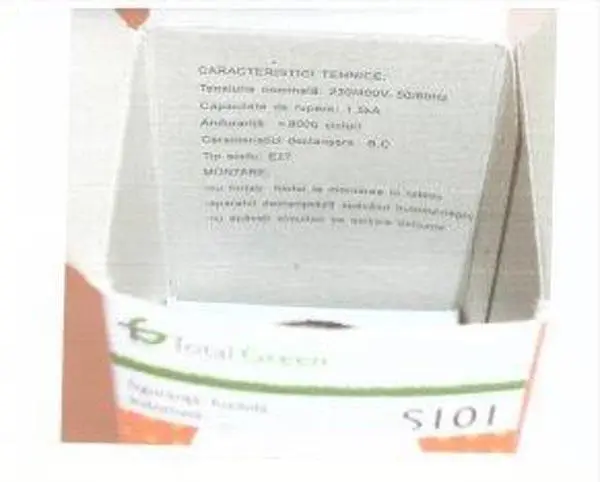 Photo from the official notice: TOTAL GREEN Automatic fuse — electric shock & fire risk