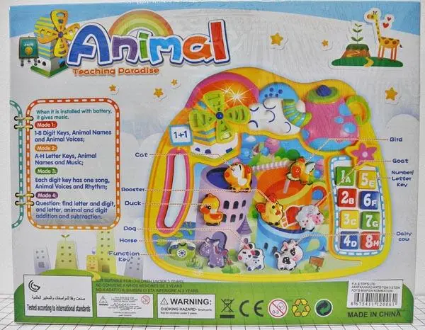 Foto uit de officiële melding: CY Animal Teaching Paradise Educatief speelgoed — risico: Verstikking door inslikken