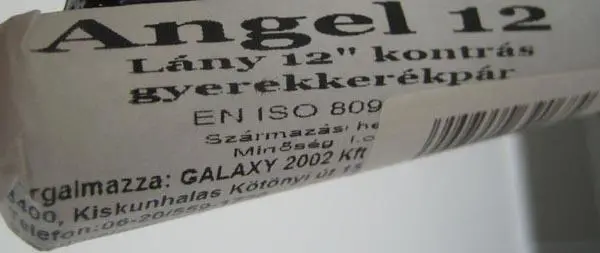 Foto uit de officiële melding: Galaxy Angel Kinderfiets — risico: Verwonding