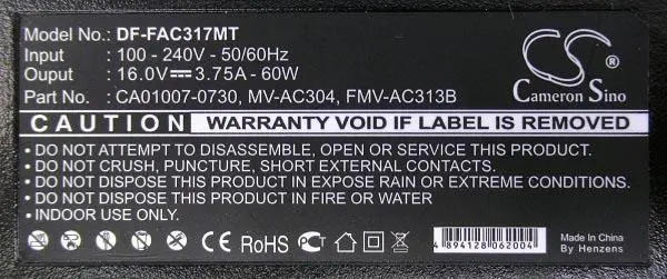 Photo from the official notice: 1) Cameron sino, 2) Unknown 1) Power adapter 2) Replacement AC Adapter computer power supply — electric shock risk