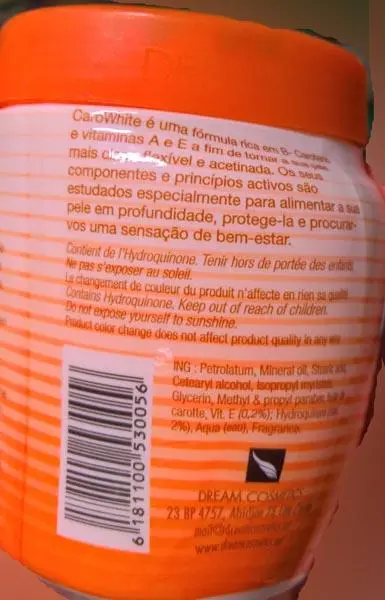 Foto do aviso oficial: Caro White Lightening Beauty Cream Produto de clareamento da pele — risco: Químico (A12/1550/17)