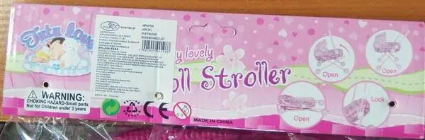 Photo de l’avis officiel: Tutu love / Hipo My Lovely Doll Stroller Poussette jouet — risque: Coupures & Blessures