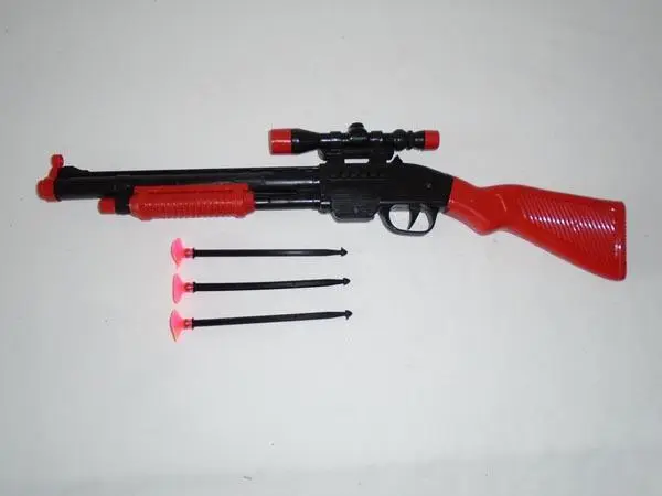 Foto uit de officiële melding: POLICE - SUPER SOFT BULLET GUN SERIES! Speelgoed pistool set — risico: Verstikking door inslikken