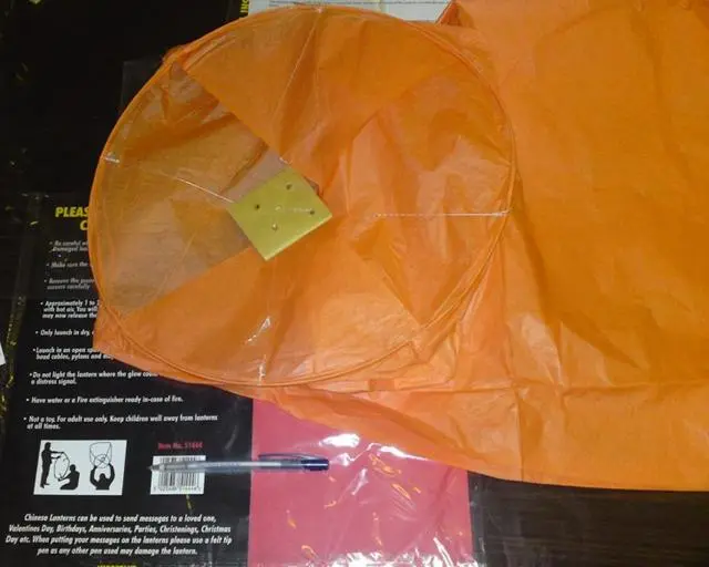 Photo de l’avis officiel: Bright Star Fireworks Lanterne Sky «The Original Sky Lantern» — risque: Risque chimique
