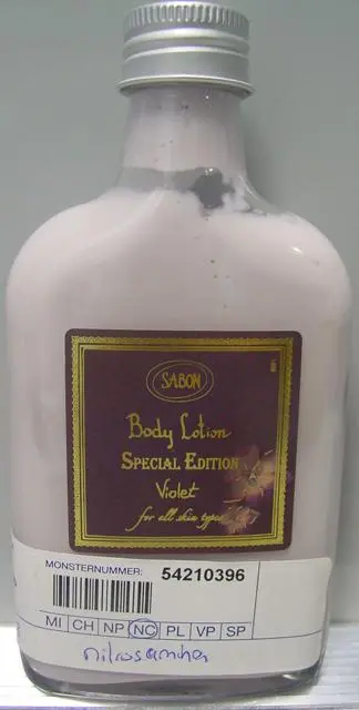 Foto do aviso oficial: Sabon Loção corporal — risco: Químico (0243/11)