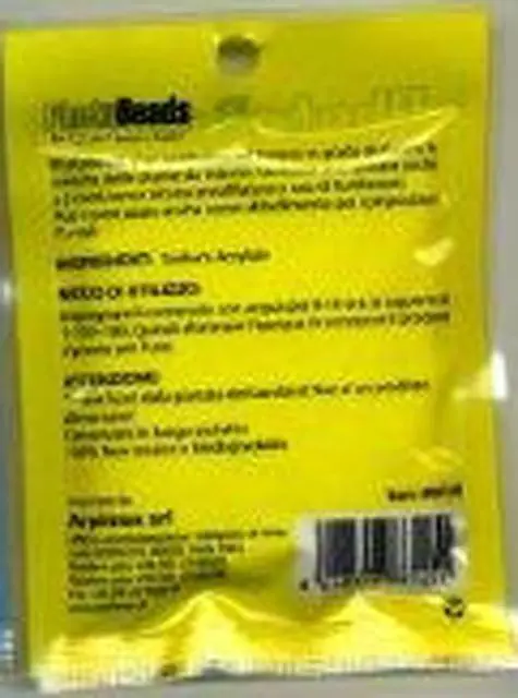 Foto aus der offiziellen Meldung: Photo BEADS Farbige Gelperlen „Perline Gel Clear“ — Risiko: Ersticken & Verletzungen