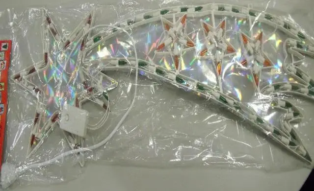 Photo from the official notice: 1) Not known, 2) Not known, 3) Not known lighting chains "multi function/rope light" — electric shock & fire risk