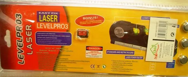 Photo from the official notice: FIXIT laser level level pro3 laser — damage to sight risk