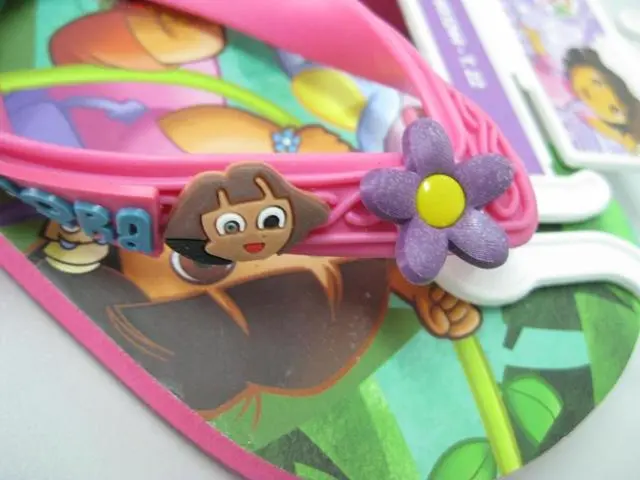 Foto do aviso oficial: Cerda Sandálias infantis «Dora the Explorer» — risco: Engasgamento