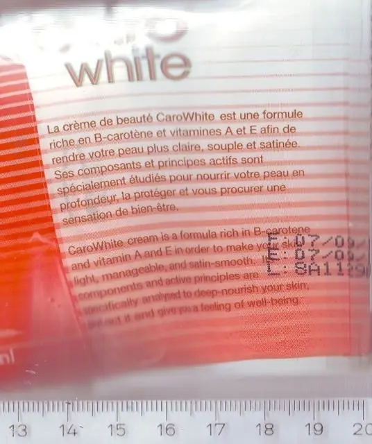 Photo de l’avis officiel: Caro White Crème éclaircissante «Lightening Beauty Cream» &amp; #13; — risque: Risque chimique