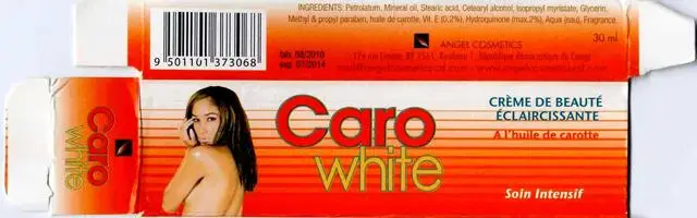 Foto aus der offiziellen Meldung: Caro White Hautaufhellende Creme "Lightening beauty cream wit — Risiko: Chemikalie