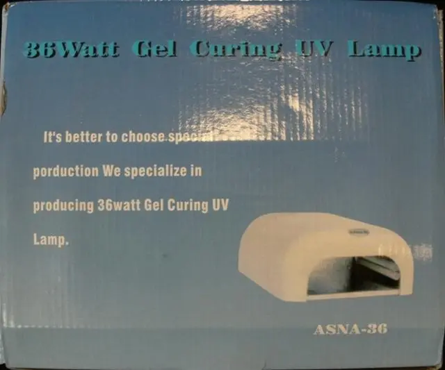 Photo from the official notice: Asia Nail Factory gel curing uv lamp — electric shock risk