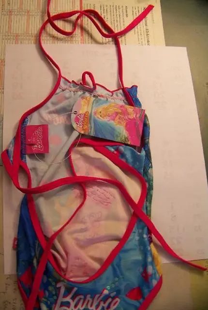 Photo de l’avis officiel: Setino Maillot de bain Barbie &amp;font couleur=«#ff0000»>(MAY BE COUN — risque: Blessures & Etranglement