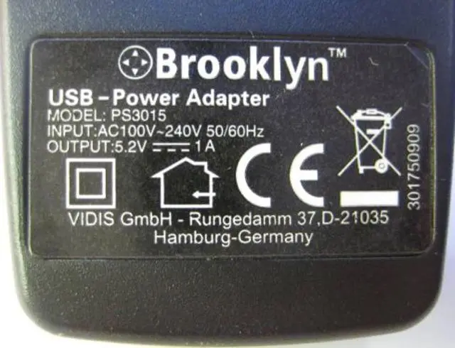 Photo de l’avis officiel: Brooklyn Chargeur «Smart chargeur» &amp; #13;#13; — risque: Choc électrique