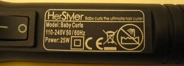 Foto aus der offiziellen Meldung: HerStyler Elektrischer Lockenwickler „Baby Locken“ &amp; #13; &amp; #13; — Risiko: Elektrischer Schlag