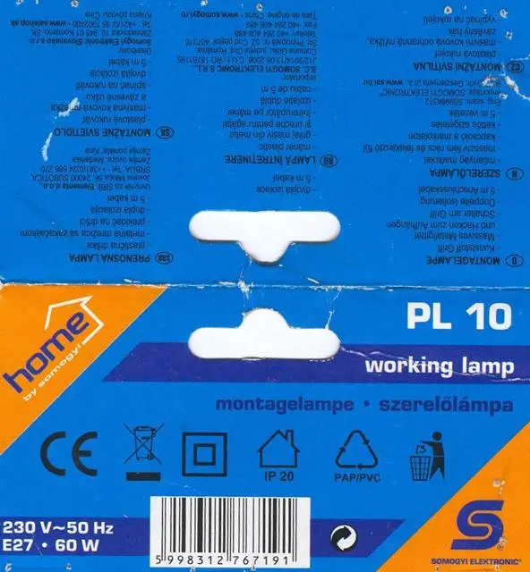 Foto aus der offiziellen Meldung: Somogyi Elektronic Tragbare Arbeitslampe &amp; #13; &amp; # #13; — Risiko: Elektrischer Schlag