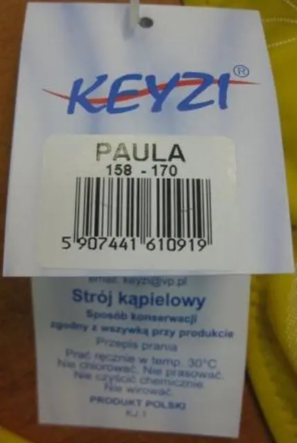 Photo de l’avis officiel: Keyzi Bikini des filles «PAULA» — risque: Blessures & Etranglement