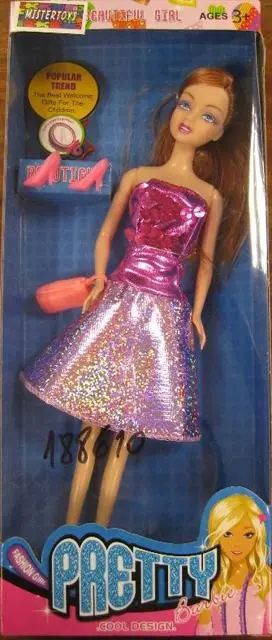 Foto do aviso oficial: Mistertoys Bonecas de plástico  1. Sikaly  2. Linda Barbie <fo — risco: Químico