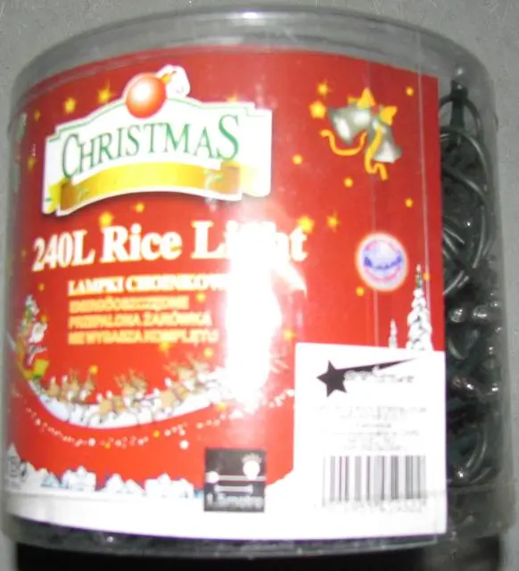 Photo de l’avis officiel: Chaîne d’éclairage "240L Rice Lights/240 Rice Lights — risque: Choc électrique